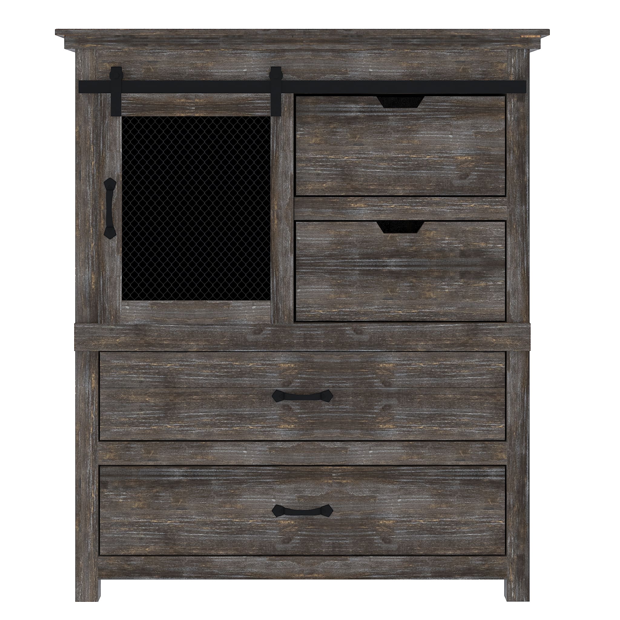 3D Render of a Barnwood Chest